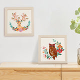 Garvee Kits De Bordado Tiere Muster DIY Stickset Mit Rahmen Und Nadeln Für Anfänger, Baumwolle, Búho Motiv, Kreatives Hobby - Wie gezeigt
