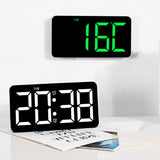 Garvee Digitale Wandklok 10,5 Zoll LED Display Grün Für Büro Und Küche Mit Fernbedienung, Helligkeit Einstellbar, Datum & Temperatur - Wie gezeigt