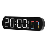 GARVEE Digitale Weckuhr LED Anzeige mit Temperaturanzeige für Schlafzimmer und Büro, Batteriebetrieben, Einstellbare Helligkeit, Sekundenzähler, 16,5 cm - Weißes Licht