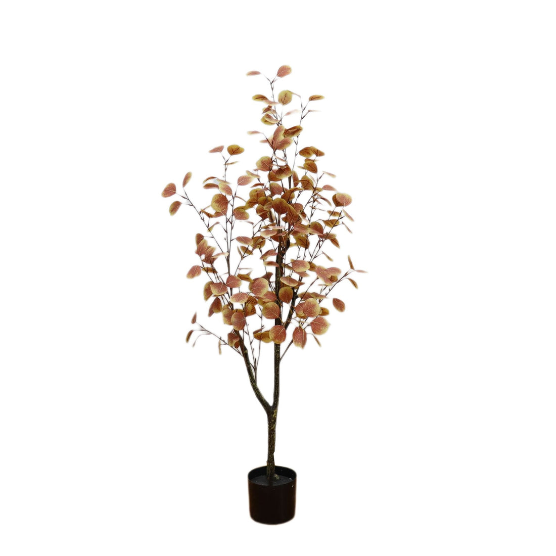 GARVEE 4ft Künstliche Eukalyptus,moderne künstliche Silberdollarblätter Kunstpflanzen Plastikpflanzen im Topf für Home Schlafzimmer Büro Garten Verschlüsselung 120cm