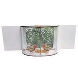 Garvee Transparent Fenster Rostschutz Vogelfutterspender Für Wildvögel, Finken, Kardinal, Bluebirds, 1,4 kg, Klar