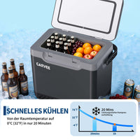 GARVEE 12 L Kompressor-Kühlbox fürs Auto, −20 bis 20 °C, App-Steuerung, 12/24 V, Dunkelgrau