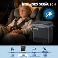 GARVEE 12 L Kompressor-Kühlbox fürs Auto, −20 bis 20 °C, App-Steuerung, 12/24 V, Dunkelgrau