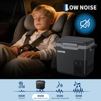 GARVEE 12 L Kompressor-Kühlbox fürs Auto, −20 bis 20 °C, App-Steuerung, 12/24 V, Dunkelgrau