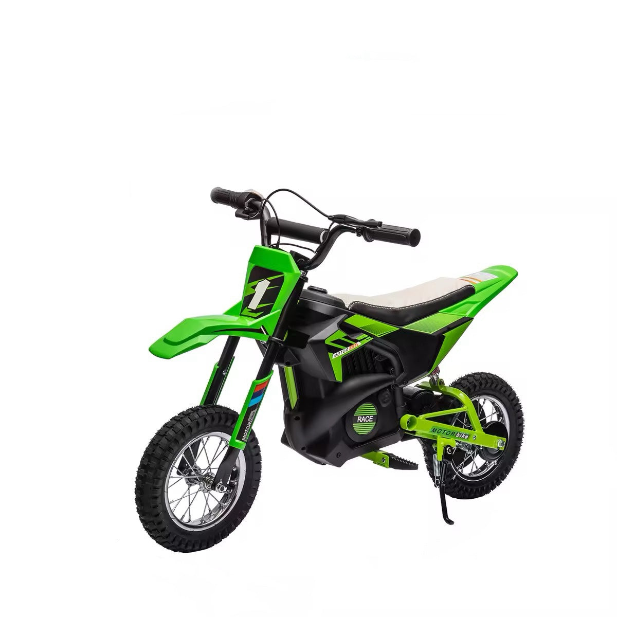 Garvee 24V Elektrisches Offroad-Motorrad 250W Motor Grün Für Kinder Und Jugendliche 8+ Leder Sitz Metallfederung