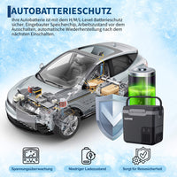 GARVEE 12 L Kompressor-Kühlbox fürs Auto, −20 bis 20 °C, App-Steuerung, 12/24 V, Dunkelgrau