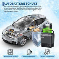 GARVEE 12 L Kompressor-Kühlbox fürs Auto, −20 bis 20 °C, App-Steuerung, 12/24 V, Dunkelgrau