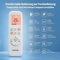 Garvee AUX Split Klimaanlage 12000BTU Klimageräte mit Heizfunktion Kältemittel R32 Inkl. Montagematerial, A++ Energieeffizienz
