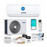 Garvee AUX Split Klimaanlage 24000BTU Klimageräte mit Heizfunktion Kältemittel R32 Inkl. Montagematerial, A++ Energieeffizienz, R32, WLAN-App-Steuerung - Weiß