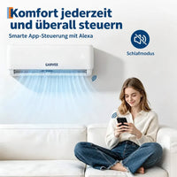 Garvee AUX Split Klimaanlage 24000BTU Klimageräte mit Heizfunktion Kältemittel R32 Inkl. Montagematerial, A++ Energieeffizienz, R32, WLAN-App-Steuerung