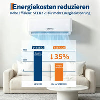 Garvee AUX Split Klimaanlage 24000BTU Klimageräte mit Heizfunktion Kältemittel R32 Inkl. Montagematerial, A++ Energieeffizienz, R32, WLAN-App-Steuerung