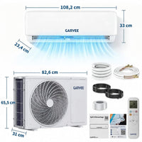 Garvee AUX Split Klimaanlage 24000BTU Klimageräte mit Heizfunktion Kältemittel R32 Inkl. Montagematerial, A++ Energieeffizienz, R32, WLAN-App-Steuerung