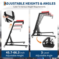 GARVEE Rollbar Automotive Topside Creeper, Engine Creeper 114–168 cm Einstellbar, 181 kg Kapazität High Top Creeper, 4 Lenkrollen, Gepolstertes Deck, Creeper für die Garage zu Hause, Doppelholm
