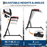 GARVEE Rollbar Automotive Topside Creeper, Engine Creeper 114–168 cm Einstellbar, 181 kg Kapazität High Top Creeper, 4 Lenkrollen, Gepolstertes Deck, Creeper für die Garage zu Hause, Zentralholm