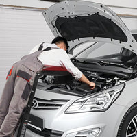 GARVEE Rollbar Automotive Topside Creeper, Engine Creeper 114–168 cm Einstellbar, 181 kg Kapazität High Top Creeper, 4 Lenkrollen, Gepolstertes Deck, Creeper für die Garage zu Hause, Zentralholm