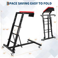 GARVEE Rollbar Automotive Topside Creeper, Engine Creeper 114–168 cm Einstellbar, 181 kg Kapazität High Top Creeper, 4 Lenkrollen, Gepolstertes Deck, Creeper für die Garage zu Hause, Zentralholm