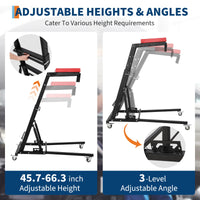 GARVEE Rollbar Automotive Topside Creeper, Engine Creeper 116–168 cm Einstellbar, 181 kg Kapazität High Top Creeper, 4 Lenkrollen, Gepolstertes Deck, Creeper für die Garage zu Hause, Doppelholm