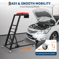 GARVEE Rollbar Automotive Topside Creeper, Engine Creeper 116–168 cm Einstellbar, 181 kg Kapazität High Top Creeper, 4 Lenkrollen, Gepolstertes Deck, Creeper für die Garage zu Hause, Doppelholm