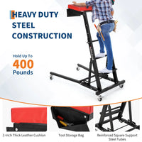 GARVEE Rollbar Automotive Topside Creeper, Engine Creeper 116–168 cm Einstellbar, 181 kg Kapazität High Top Creeper, 4 Lenkrollen, Gepolstertes Deck, Creeper für die Garage zu Hause, Doppelholm