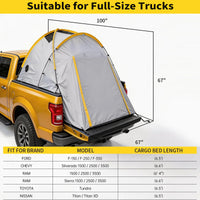Garvee Pickup-Zelt mit Markise, PU3000 Ladeflächenzelt für Camping, Roadtrips & Overlanding