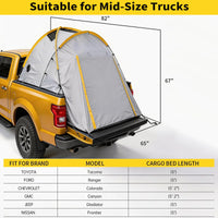 Garvee Pickup-Zelt mit Markise, PU3000 Ladeflächenzelt für Camping, Roadtrips & Overlanding