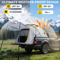 Garvee Pickup-Zelt mit Markise, PU3000 Ladeflächenzelt für Camping, Roadtrips & Overlanding