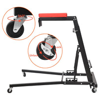 GARVEE Schwerlast Automotive Topside Creeper, Motor-Arbeitsbühne 121–166 cm Höhenverstellbar, 181 kg Tragkraft, Gepolsterte Plattform mit 4 Schwenkrollen für Motorwartung und Fahrzeugreparatur, Schwarz