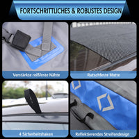 Garvee Dachgepäcktasche 132 x 100 x 45 cm, 595 L Wasserdichte Dachtasche mit 4 Türhaken & 8 Verstärkten Gurten für SUV & Auto, Schwarz