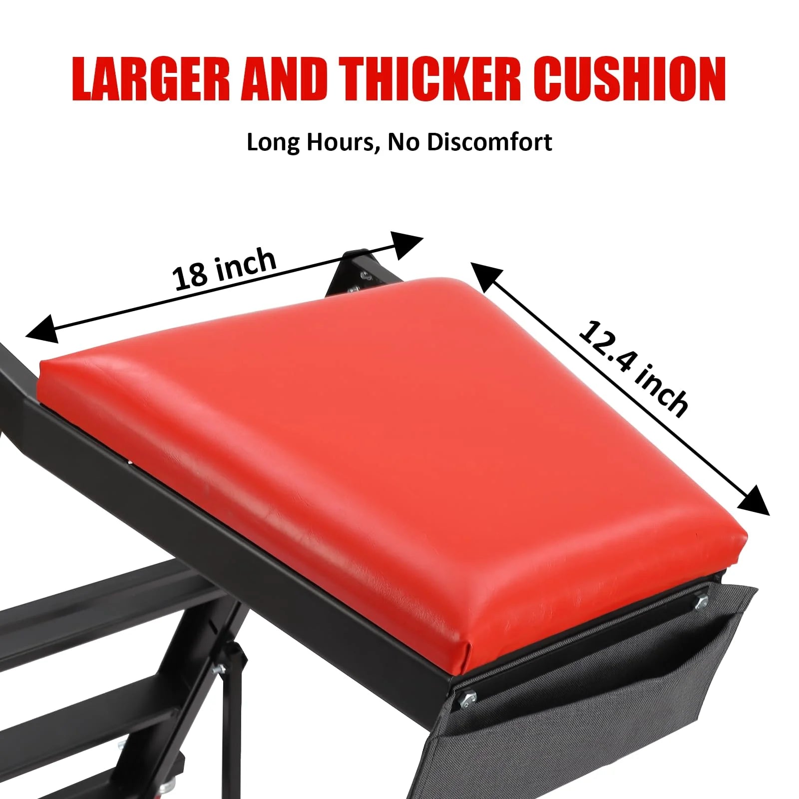 GARVEE Rollbar Automotive Topside Creeper, Engine Creeper 108–165 cm Einstellbar, 181 kg Kapazität High Top Creeper, 4 Lenkrollen, Gepolstertes Deck, Creeper für die Garage zu Hause, Doppelholm