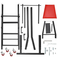 GARVEE Rollbar Automotive Topside Creeper, Engine Creeper 108–165 cm Einstellbar, 181 kg Kapazität High Top Creeper, 4 Lenkrollen, Gepolstertes Deck, Creeper für die Garage zu Hause, Doppelholm