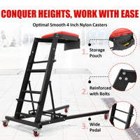 GARVEE Rollbar Automotive Topside Creeper, Engine Creeper 108–165 cm Einstellbar, 181 kg Kapazität High Top Creeper, 4 Lenkrollen, Gepolstertes Deck, Creeper für die Garage zu Hause, Doppelholm