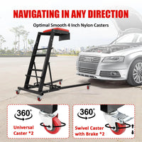 GARVEE Rollbar Automotive Topside Creeper, Engine Creeper 108–165 cm Einstellbar, 181 kg Kapazität High Top Creeper, 4 Lenkrollen, Gepolstertes Deck, Creeper für die Garage zu Hause, Doppelholm