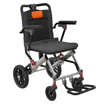 GARVEE Leichtgewicht Rollstuhl für Senioren, Faltbarer Aluminium Rollstuhl mit Klappbaren Armlehnen und Sicherheitsbremsen, Komfortabler Transportrollstuhl für Innen & Außen
