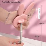 Garvee Niedlicher Kaninchen Handyhalter Universal Smart Phone Ständer Verstellbare Höhe Desktop Halterung Leicht Stabil Für Büro Und Zuhause - Rosa
