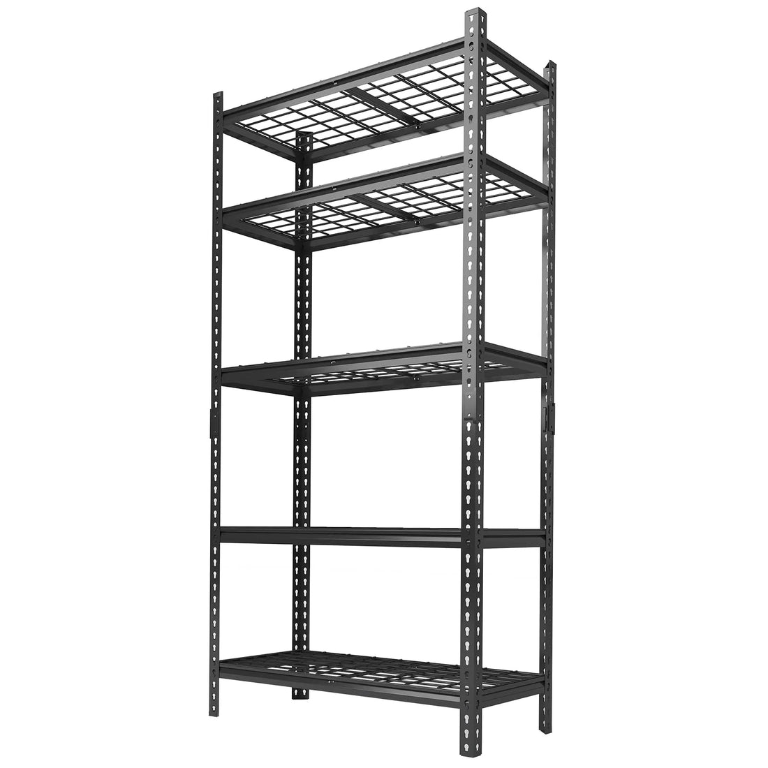 GARVEE Garagenregal 1er Set, 5 Ebenen Metallregal 91 x 41 x 183 cm, Höhenverstellbares Lagerregal mit 1000 kg Gesamttragkraft für Garage, Keller & Werkstatt