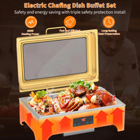 Garvee Gastro-Warmhaltebehälter 9 L aus Edelstahl, Chafing Dish für Buffet, Catering, Hotel, Feiern und Veranstaltungen