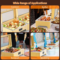 Garvee Gastro-Warmhaltebehälter 9 L aus Edelstahl, Chafing Dish für Buffet, Catering, Hotel, Feiern und Veranstaltungen