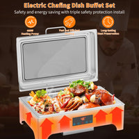 Garvee Chafing Dish 9 L aus Edelstahl, Buffet-Speisenwärmer für Catering, Partys, Feiertage und Veranstaltungen