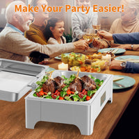 Garvee Chafing Dish 9 L aus Edelstahl, Buffet-Speisenwärmer für Catering, Partys, Feiertage und Veranstaltungen