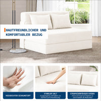 Garvee 4-in-1 Schlafsofa aus Cord, klappbar, für Wohnzimmer und Gästezimmer, Beige