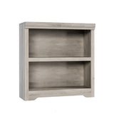 GARVEE Bücherregal mit Türen, 2 Ebenen, 60 cm breit, MDF, verstellbare Ablagen, Grau – für Wohnzimmer & Schlafzimmer - Grau