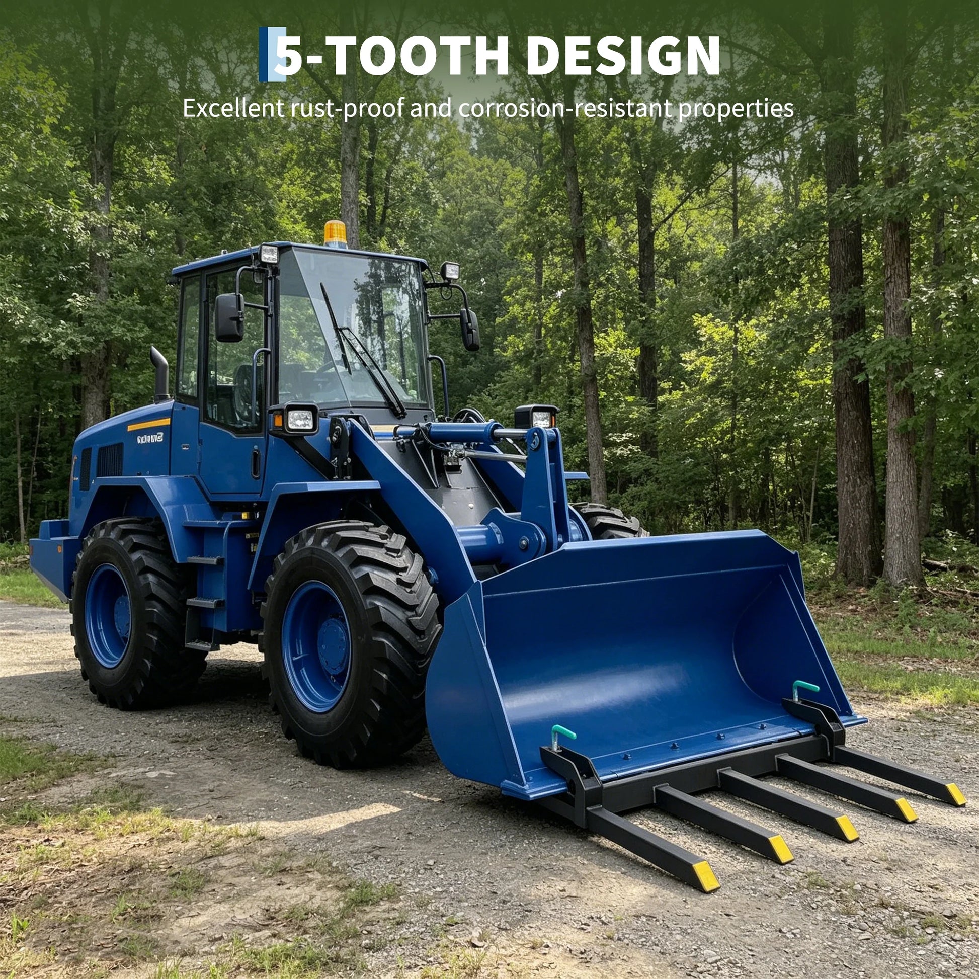 Garvee Klemmbare Palettengabel 122 cm, Frontladergabel mit 1134 kg Tragkraft, Schwerlast Stahl Gabelaufsatz für Traktor, Skid Steer, Bau und Landwirtschaft
