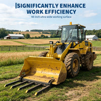 Garvee Klemmbare Palettengabel 122 cm, Frontladergabel mit 1134 kg Tragkraft, Schwerlast Stahl Gabelaufsatz für Traktor, Skid Steer, Bau und Landwirtschaft