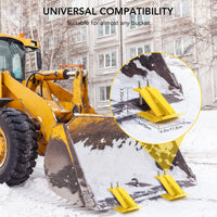 Garvee Traktor Eimerschutz, 2er-Set, Schaufelkantenschutz, robuster Stahl-Kantenschutz für Rasen, Kiesauffahrten sowie die Schnee- und Laubbeseitigung