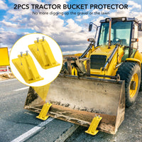 Garvee Traktor Eimerschutz, 2er-Set, Schaufelkantenschutz, robuster Stahl-Kantenschutz für Rasen, Kiesauffahrten sowie die Schnee- und Laubbeseitigung