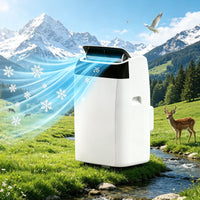 GARVEE Mobile Klimaanlage 12000 BTU mit Abluftschlauch, 3-in-1 Klimagerät mit Schlafmodus, 24H-Timer, LED-Display & Fernbedienung für Räume bis 42 m², Weiß Deckel