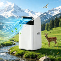 GARVEE Mobile Klimaanlage 10000 BTU mit Abluftschlauch, 4-in-1 Klimagerät mit Luftentfeuchter & Ventilator, A++ Energieeffizienz, Leise 48 dB, mit R290 Kältemittel, für Wohnzimmer & Büro, Weiß Deckel