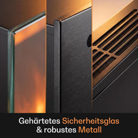 Garvee 127cm Elektrokamin mit Heizung, 900W/1800W, 12 Flammenfarben, Fernbedienung & App, Wand-/Einbau-/Standkamin, Schwarz