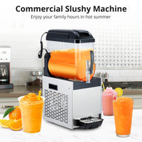 Garvee Professionelle Slush Maschine 12 L, Frozen Drink Maschine mit Selbstreinigung für Cocktails, Margaritas, Smoothies und Granita, Ideal für Café, Bar und Restaurant