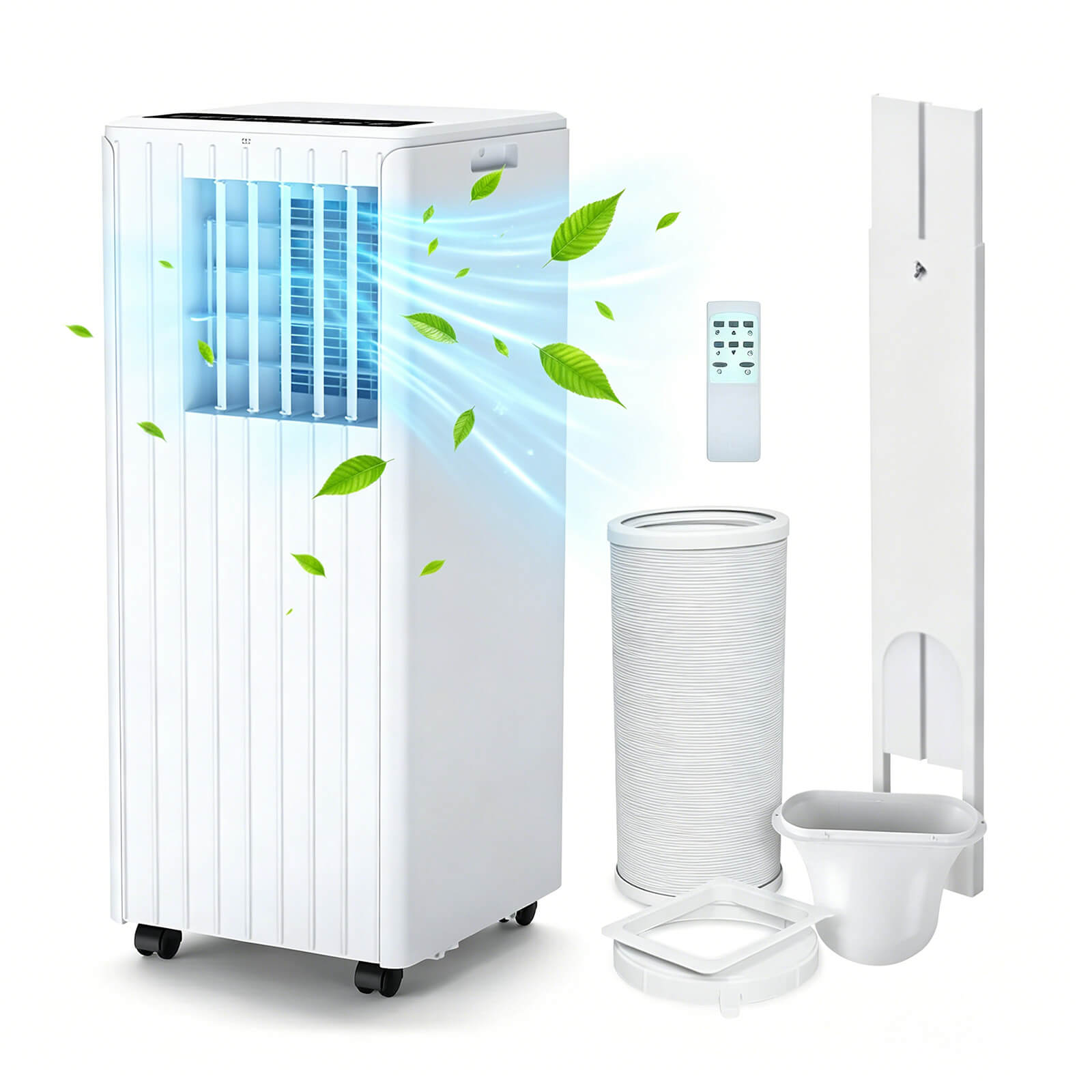 Garvee Mobiles Klimagerät 7000 BTU, 3-in-1 Klimaanlage mit Luftentfeuchter & Ventilator, Leiser Betrieb, LED-Display & Fernbedienung, Für Räume bis 25 m²
